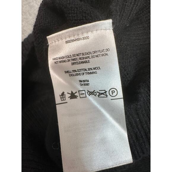 Columbia Sweater Mens S Black 1/4 Zip Pullover Knitted Wool Blend Regular Fit - Picture 7 of 10